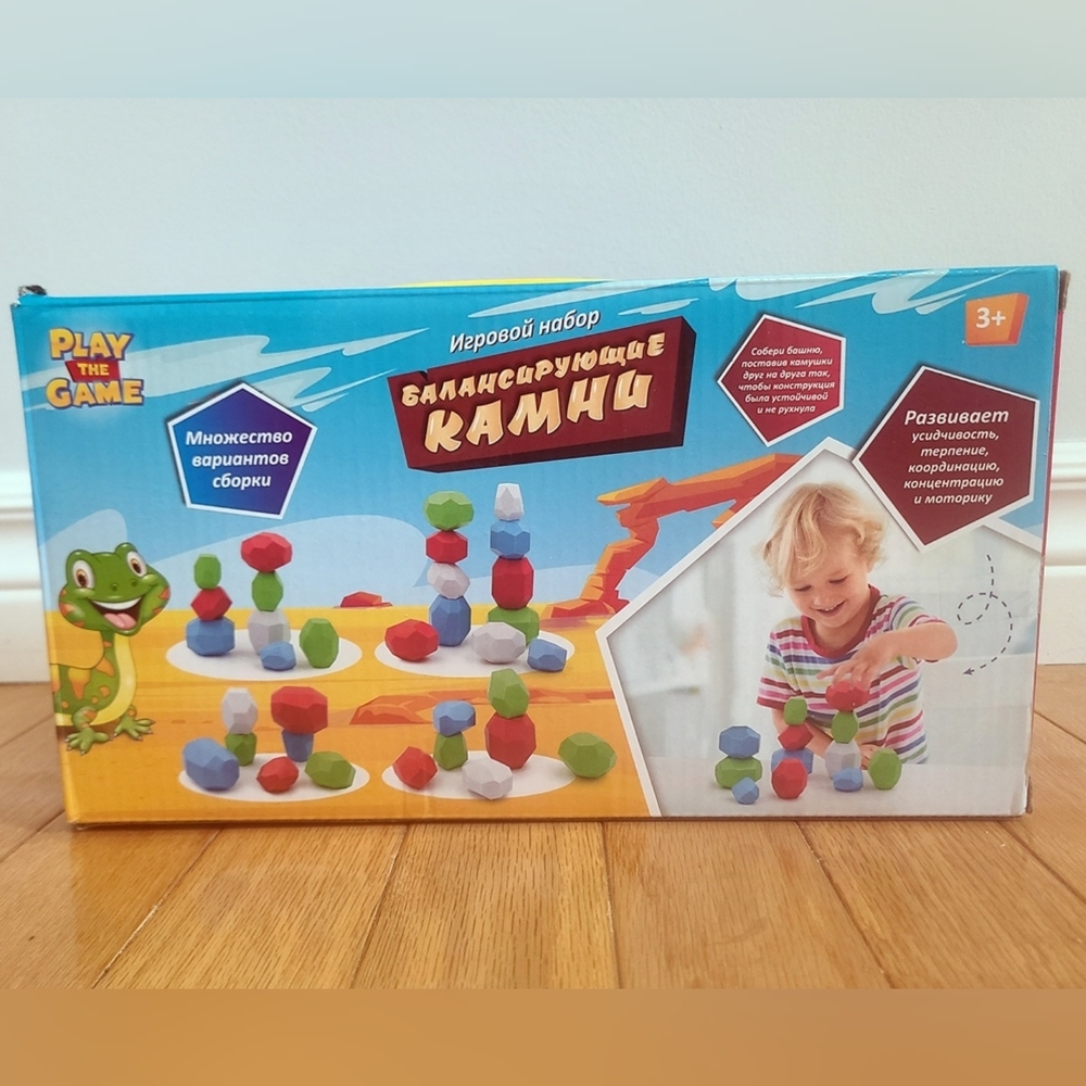 Toddlers Balancing Stacking Rocks Stones Game Toy